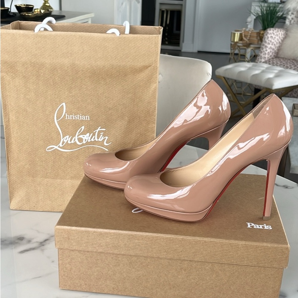 Christian Louboutin Nude Platform Heels